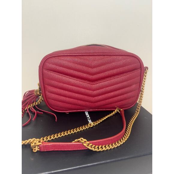 SAINT LAURENT Mono Roux Chain‎ Shoulder Bag Bordeaux 6125791GF076008U Red AUTH - Picture 8 of 8